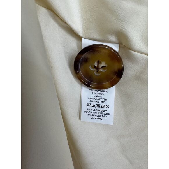 Kate Spade Coat Teddy Faux Fur Double Breasted Cream Size M NWT $498 - Picture 9 of 11